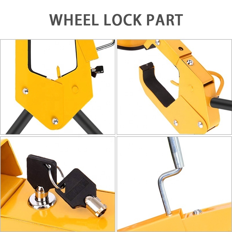 Safety Anti-theft Steering Car Wheel Tyre Clamp Lock Durable Waterproof Suitable Vehicle  manufacturer Wheel alignment Lock