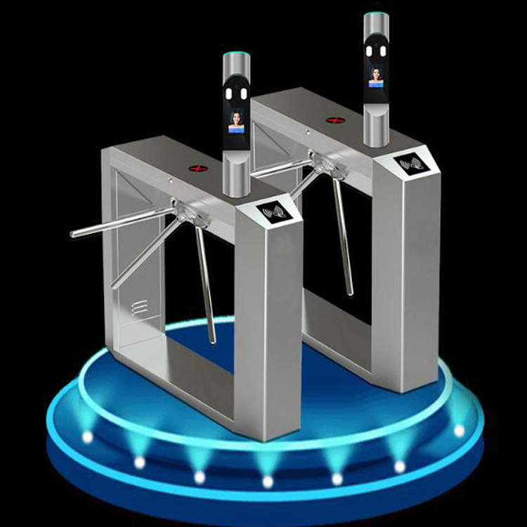 New Design 304 Stainless Steel Semi-automatic esd Tripod Turnstile Mechanism with RFID Card reader fingers print Access Control