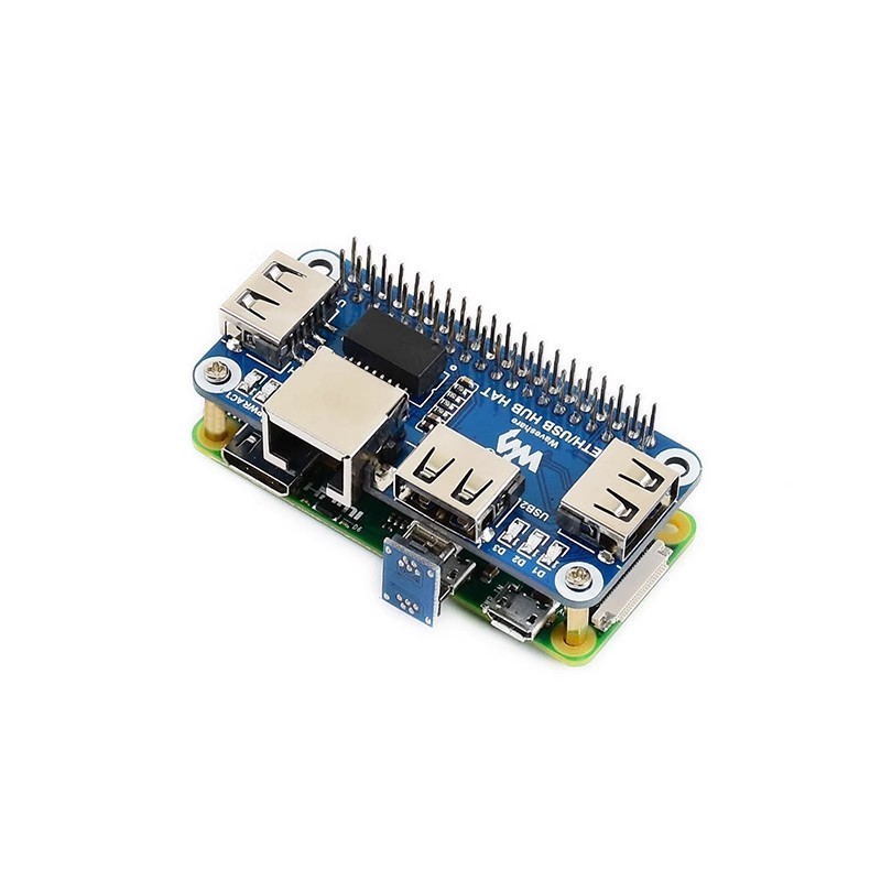 Raspberry Pi 4/Zero W USB to Ethernet RJ45 Ethernet Port USB HUB Hub Splitter ETH/USB HUB HAT Expansion Board for Raspberry Pi