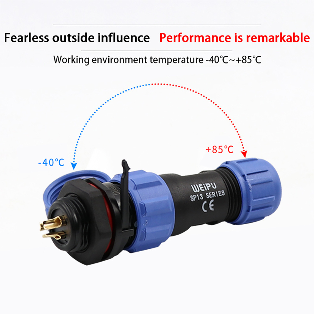 Weipu waterproof aviation plug SP13 Receptacle 2-3-4-5-6-7-9 core male and female wire connectors