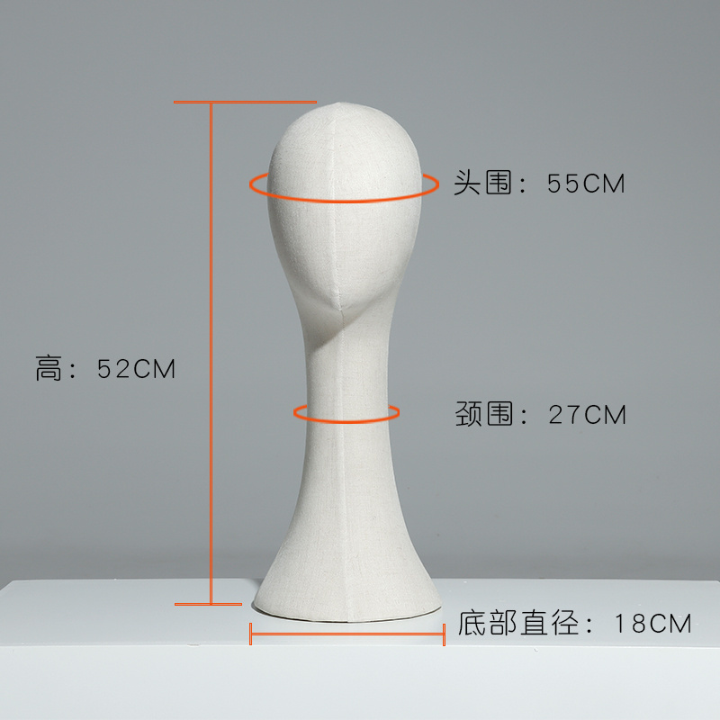 factory outlet abstract without hair for jewelry hat and scarf display fabric cover abstract mannequin head