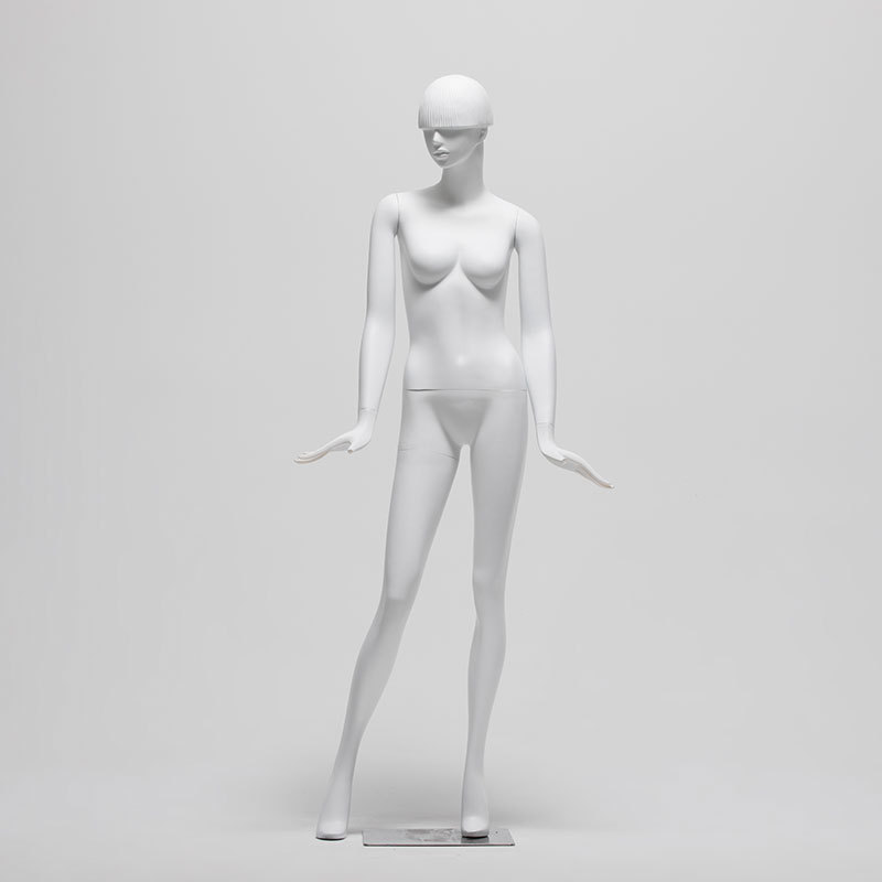 glass fiber model  female full body model matte white  dummy mannequin clothing shop window photo display stand