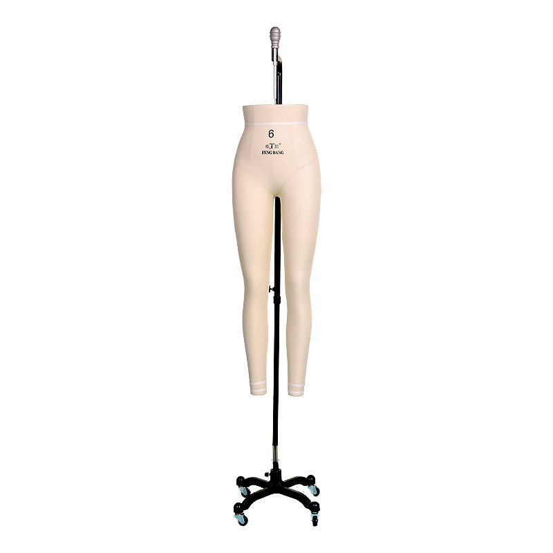 Fiberglass Women Tailor Pants Mannequin For Dressmaker Lower Half Body Hanging Sewing dress form with Wheels