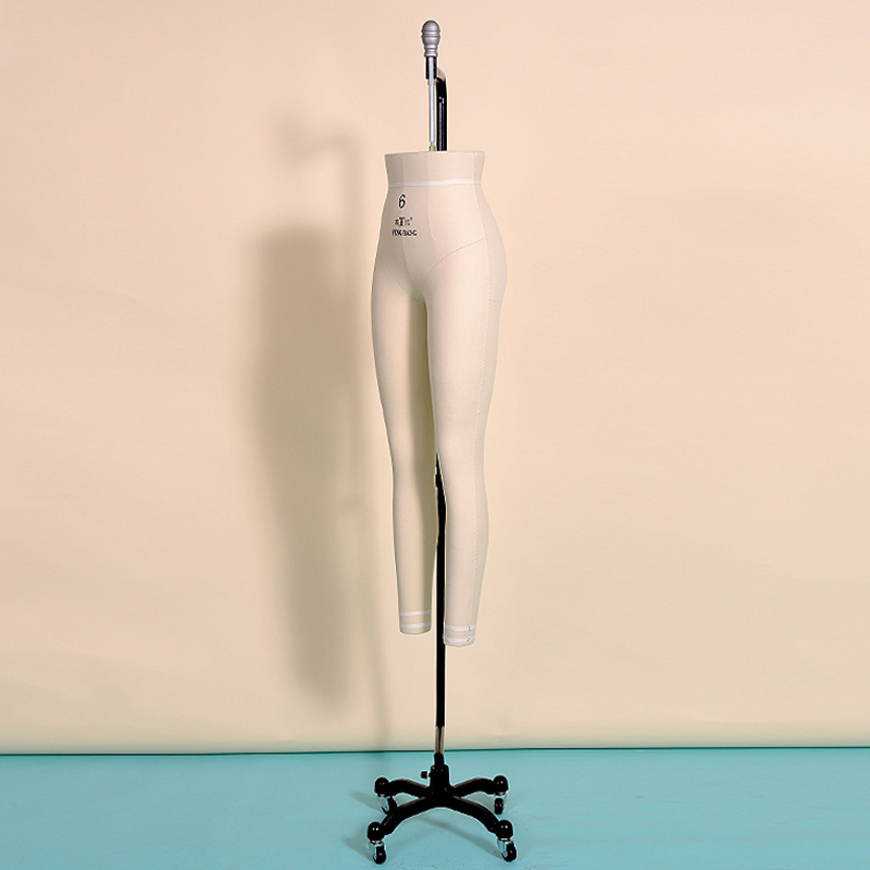 Fiberglass Women Tailor Pants Mannequin For Dressmaker Lower Half Body Hanging Sewing dress form with Wheels