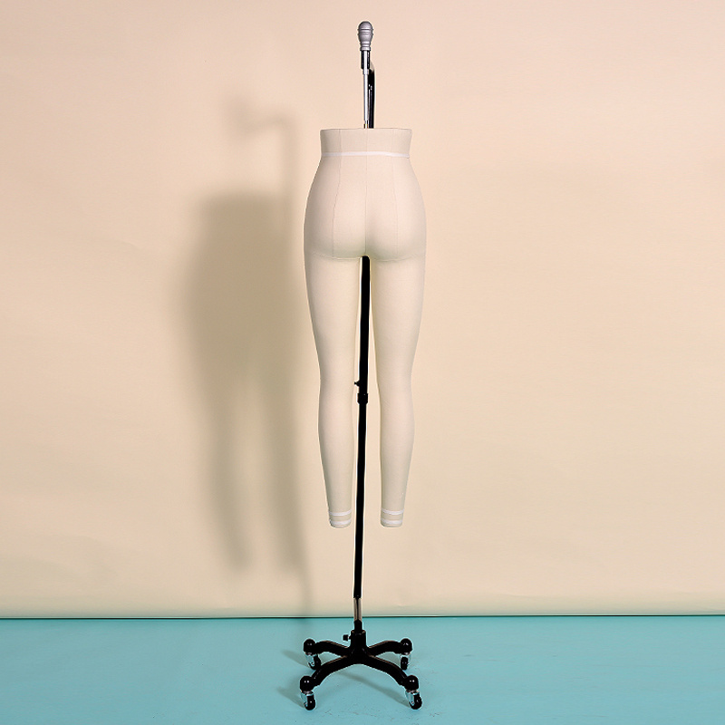 Fiberglass Women Tailor Pants Mannequin For Dressmaker Lower Half Body Hanging Sewing dress form with Wheels