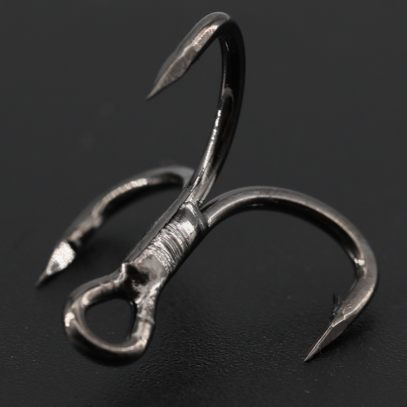 Jetshark Super Strong  6 Times Strengthen Treble Hook Lure Fishing Hook  Wholesale Black Nickle 6X Treble Hook