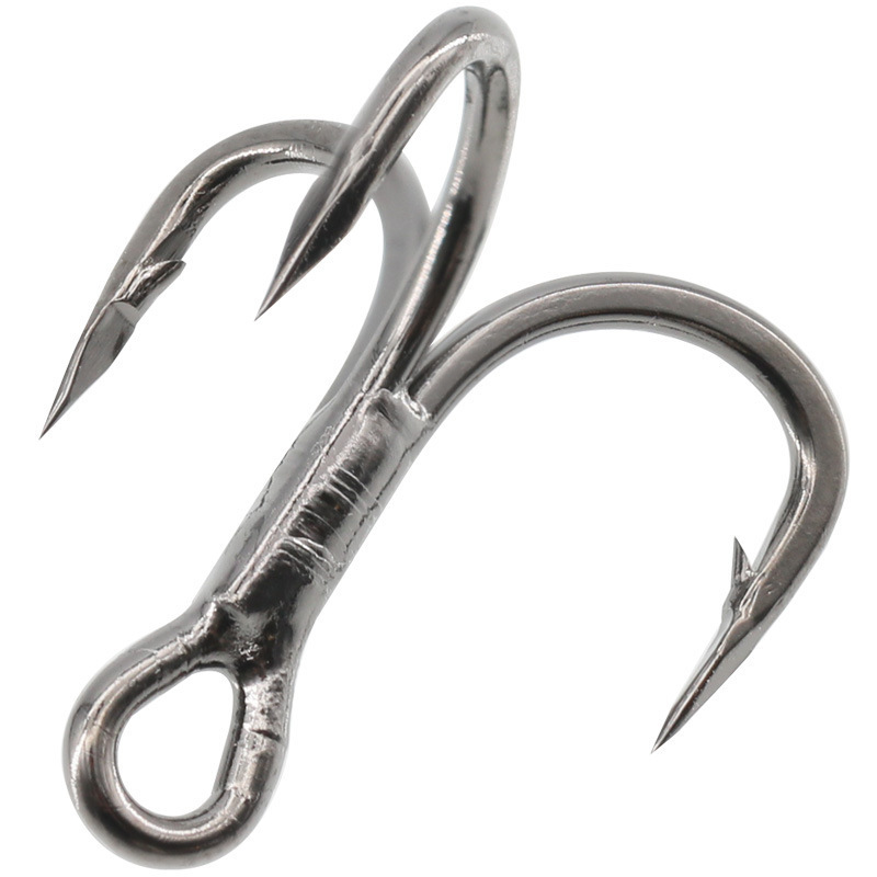 Jetshark Super Strong  6 Times Strengthen Treble Hook Lure Fishing Hook  Wholesale Black Nickle 6X Treble Hook