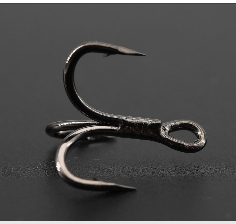 Jetshark Super Strong  6 Times Strengthen Treble Hook Lure Fishing Hook  Wholesale Black Nickle 6X Treble Hook