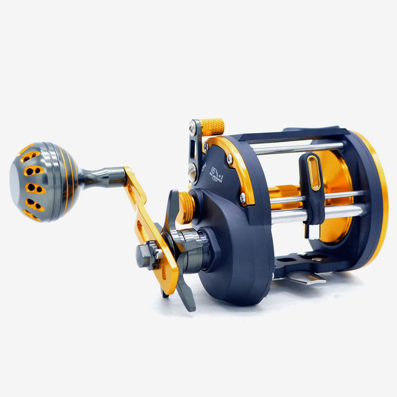 Jetshark Factory Wholesale 6BB+1RBB 4.1:1 High spool large capacity drum magnetic brake deep ocean Drum Fishing Reel