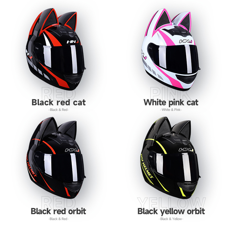 Jetshark cat ears motorbike riding helmet full face bicycle electric bike helmet motorcycle helmets for women