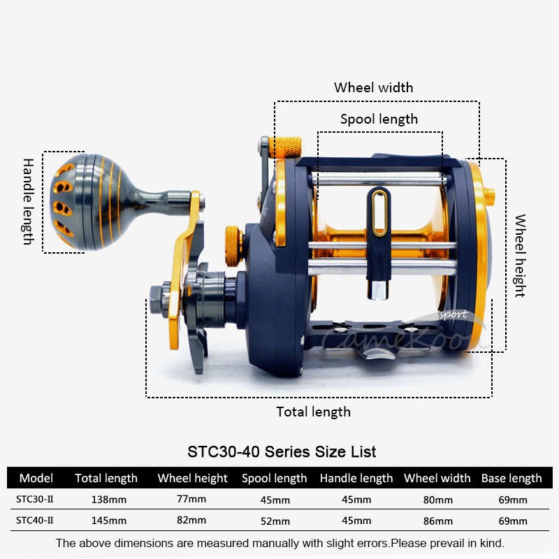 Jetshark Factory Wholesale 6BB+1RBB 4.1:1 High spool large capacity drum magnetic brake deep ocean Drum Fishing Reel