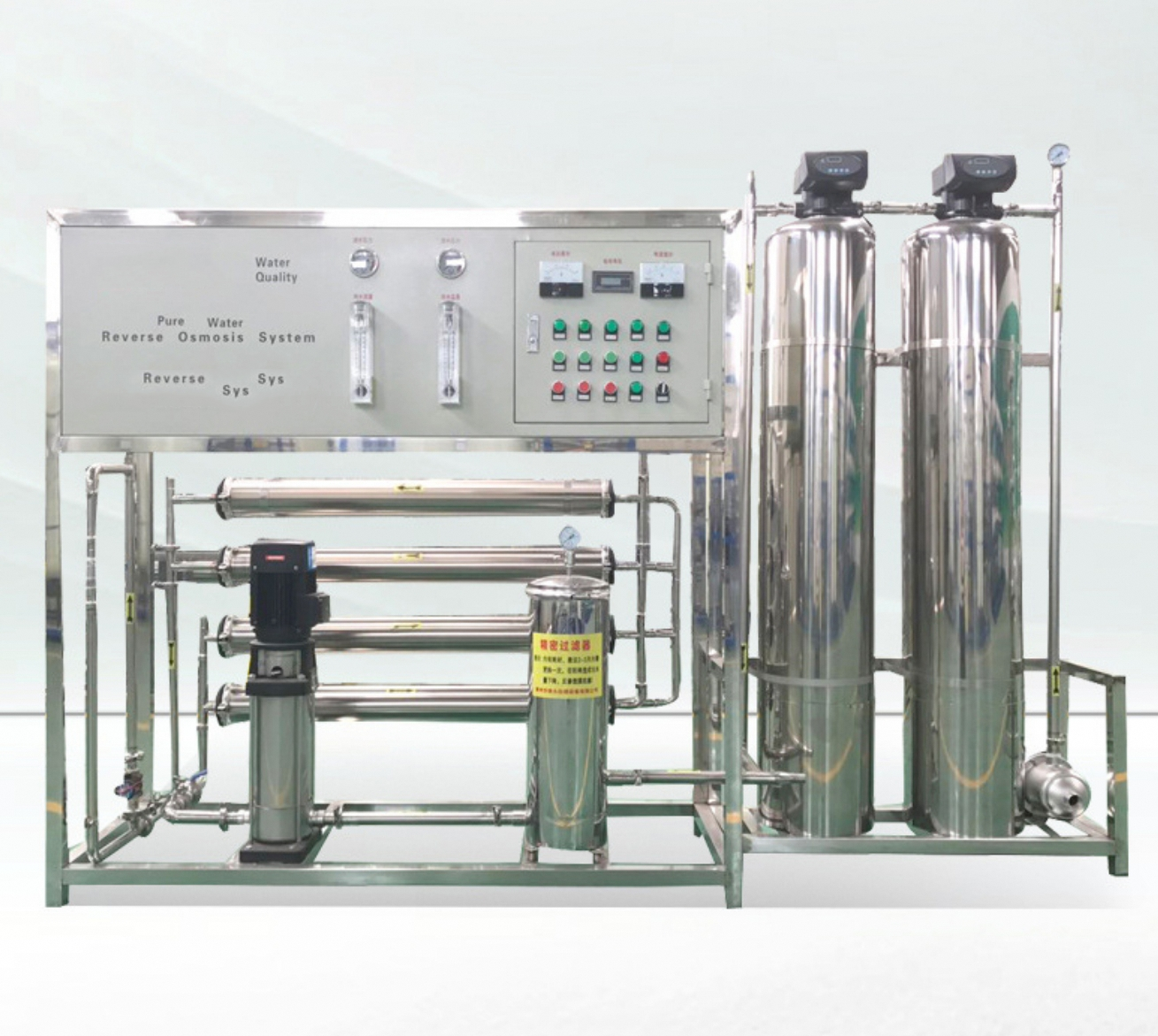 1T /H precision filter / RO water treatment system Industrial water treatment appliances water treatment plant for sale