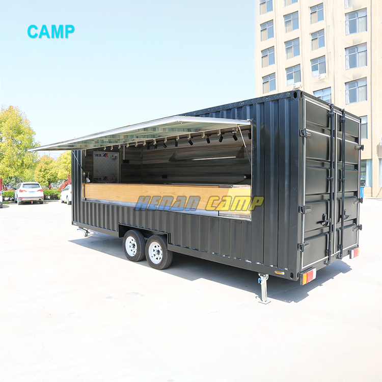 Shipping container bar container restaurant fully equipped food trailer mobile snack bar