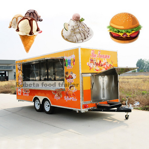 Pizza ice cream foodtruck mobile kitchen truck with full equipment catering trailer food truck van shaved ice kiosk for sale