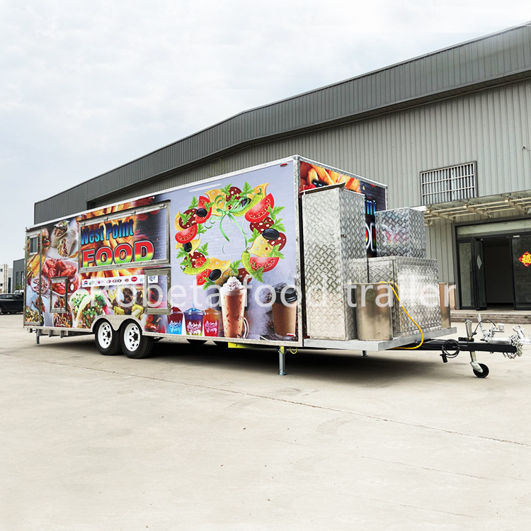 cheap Pizza Trailer With Pasta Grill Food Vending Cart Mobile Crepe Kiosk Icecream Catering Truck Fast Food Truck With Bathroom