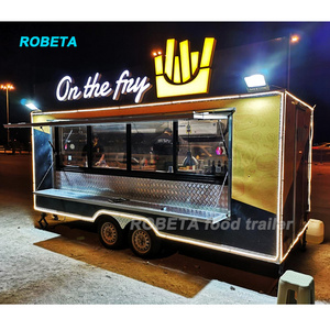 Fried Chicken Streed Cart Frying Food Truck Deep Fryer Food Trailer Cart