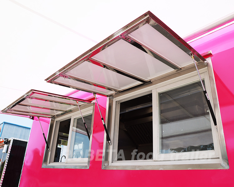 Australian Compliant Juice Kabab Food Trailer Caravan Pink food truck With Full Kitchen Australia Standard