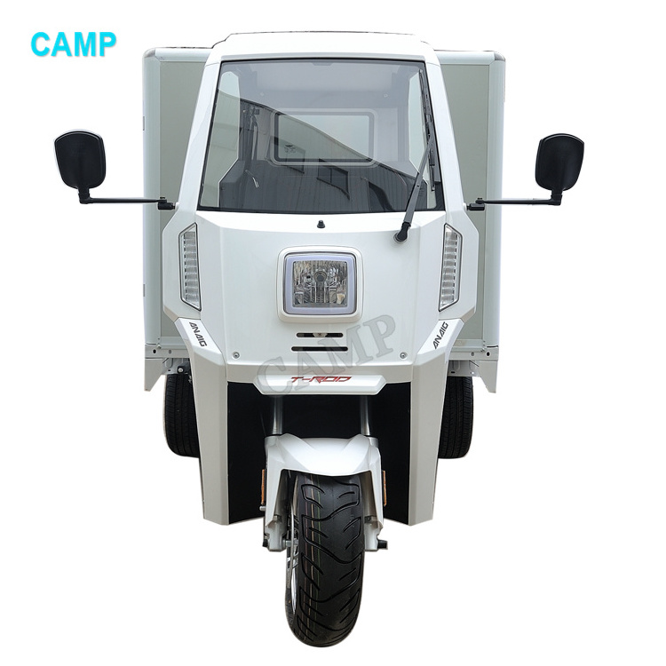 Closed Cabin cargo bike electric/ electric powered cargo truck tuck tuck rickshaw