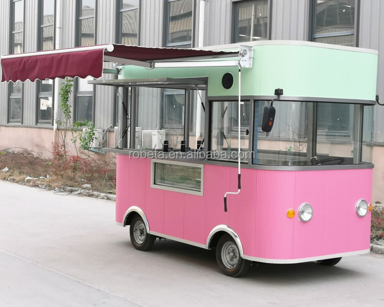 2016 hot sale mobile food cart with frozen yogurt machine/mobile dining car food truck