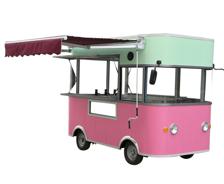 street mobile electric food cart truck bus kitchen snack restaurant prices electric mobile food car with wheels