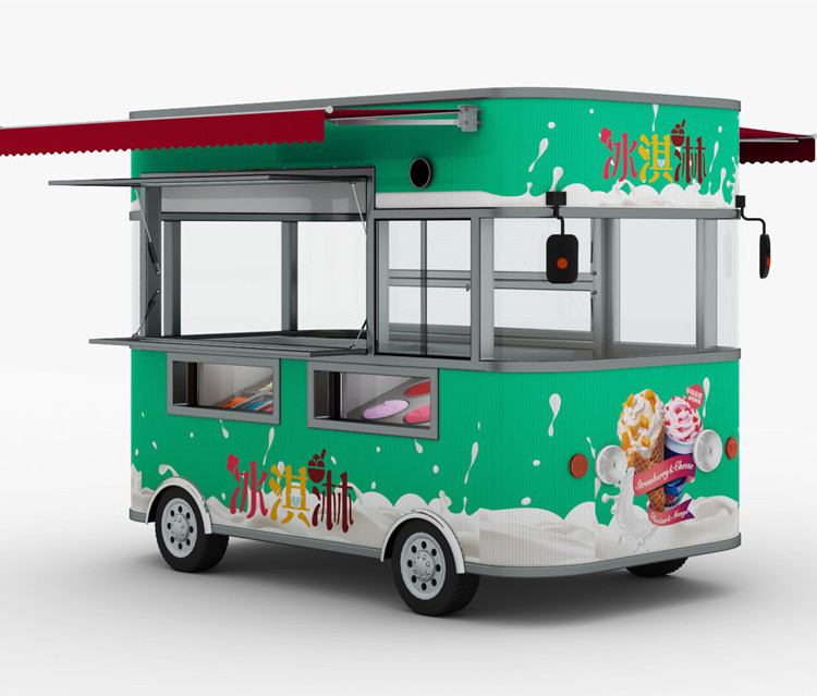 street mobile electric food cart truck bus kitchen snack restaurant prices electric mobile food car with wheels