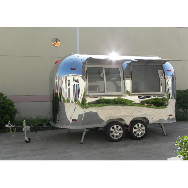 Italian small beer Food Truck Cart Stainless Steel beer food vendor cart Fried Chicken Mobile Catering food truck