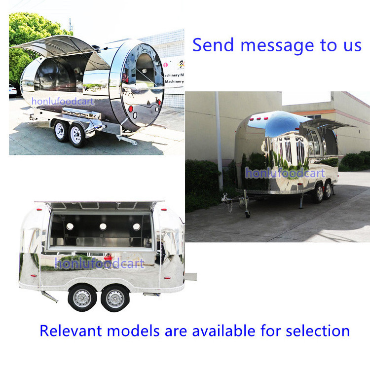 Italian small beer Food Truck Cart Stainless Steel beer food vendor cart Fried Chicken Mobile Catering food truck