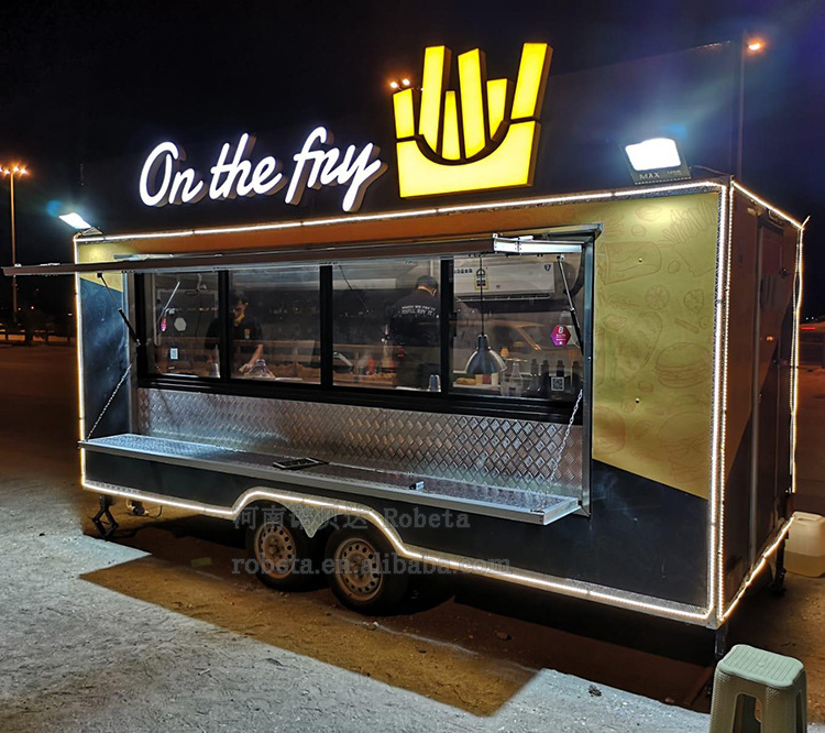 Affordable 4m Fully Equipped Food Truck USA Customized Food Trailer With Full Kitchen Equipments