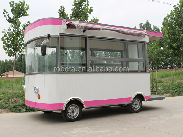 2016 hot sale mobile food cart with frozen yogurt machine/mobile dining car food truck