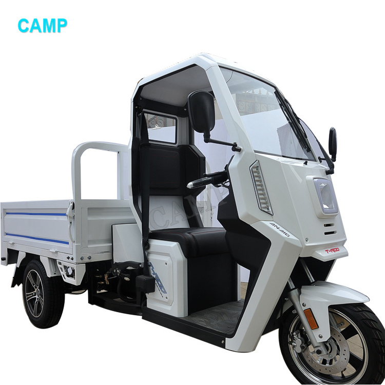 Closed Cabin cargo bike electric/ electric powered cargo truck tuck tuck rickshaw