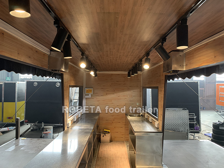 Commercial Catering Trailer Street Restaurant 2-story Mobile food caravan For Sale