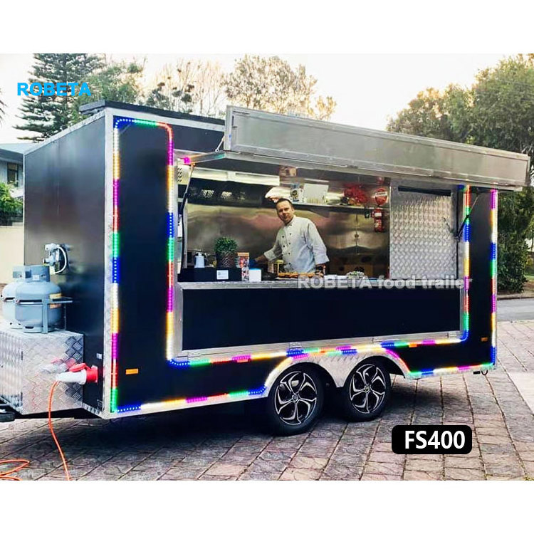 Affordable 4m Fully Equipped Food Truck USA Customized Food Trailer With Full Kitchen Equipments