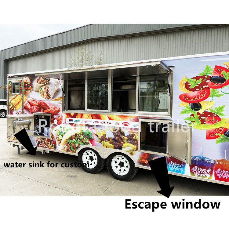 cheap Pizza Trailer With Pasta Grill Food Vending Cart Mobile Crepe Kiosk Icecream Catering Truck Fast Food Truck With Bathroom