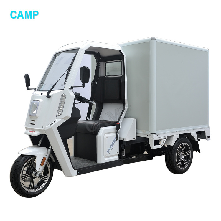 Closed Cabin cargo bike electric/ electric powered cargo truck tuck tuck rickshaw