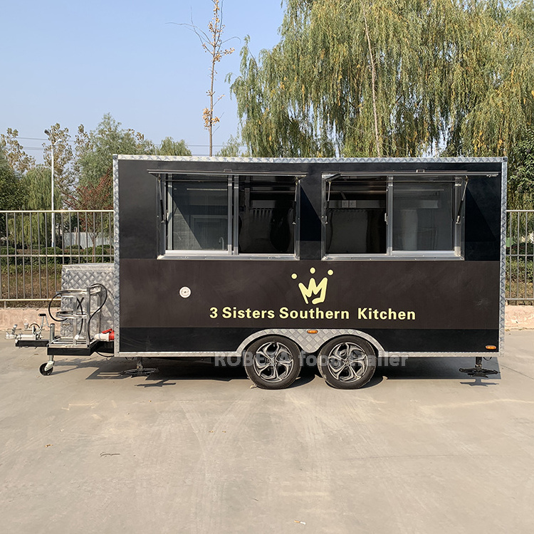 Affordable 4m Fully Equipped Food Truck USA Customized Food Trailer With Full Kitchen Equipments