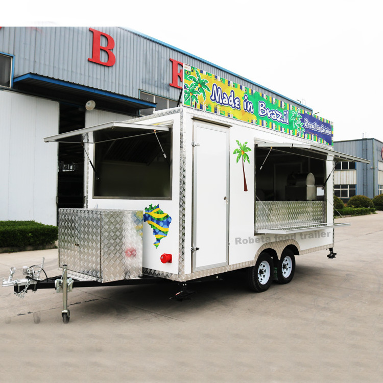 Fried Chicken Streed Cart Frying Food Truck Deep Fryer Food Trailer Cart