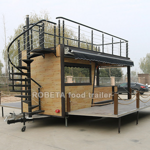 Commercial Catering Trailer Street Restaurant 2-story Mobile food caravan For Sale