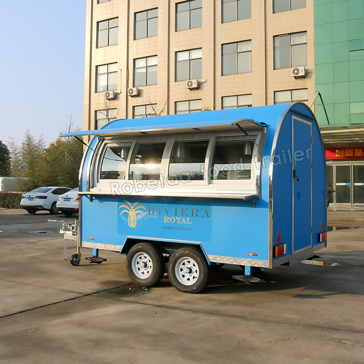 Robeta 3M Mobile French Fries Food Cart Small Food Truck with Sandwich Mobile Kitchen Food Trailer Vegetable Processing Plant