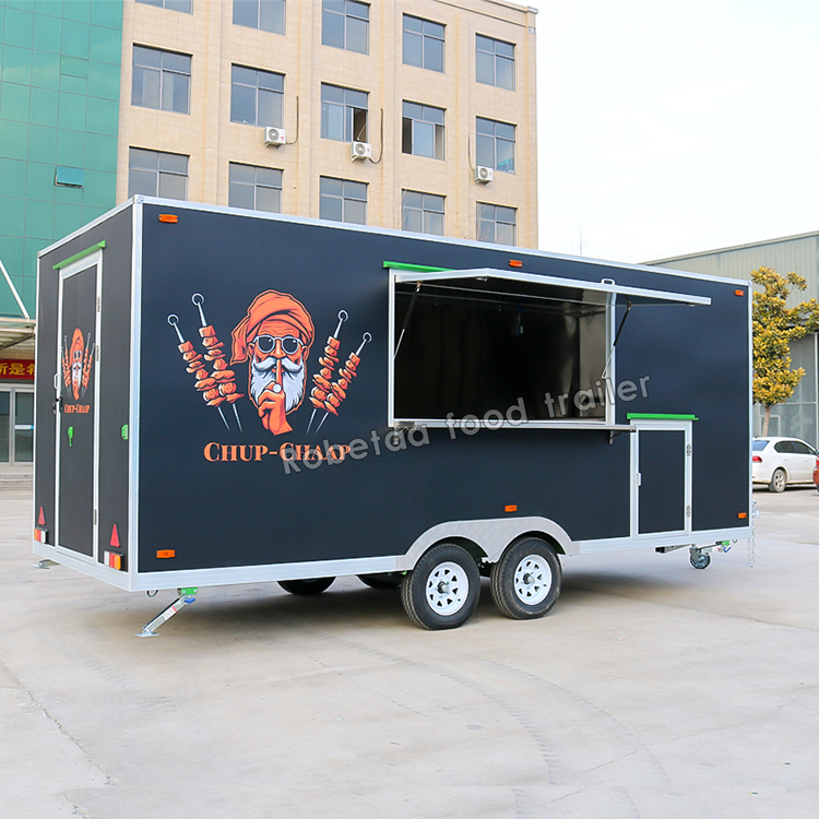 Robetaa mobile kitchen food trailers fully equipped food truck restaurant pizza waffle cart prefab coffee kiosk