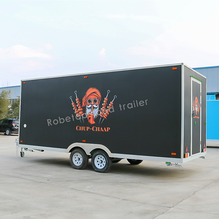 Robetaa mobile kitchen food trailers fully equipped food truck restaurant pizza waffle cart prefab coffee kiosk