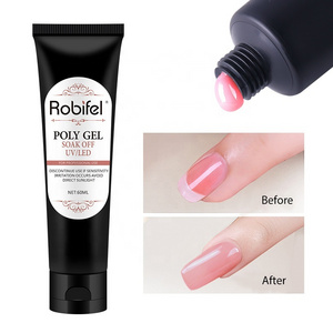 Long Lasting Art Glitter Uv Poly Gel Polish For Extending Finger Camouflage Acrylic Nail Extension Glue