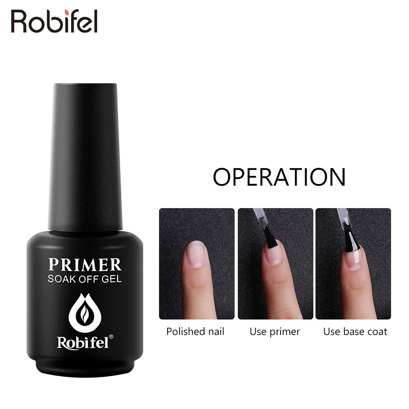 Robifel uv gel polish primer Nail Art Primer Bonder Gel Nails Polish Enhance Intense Manicure Seal Liquid