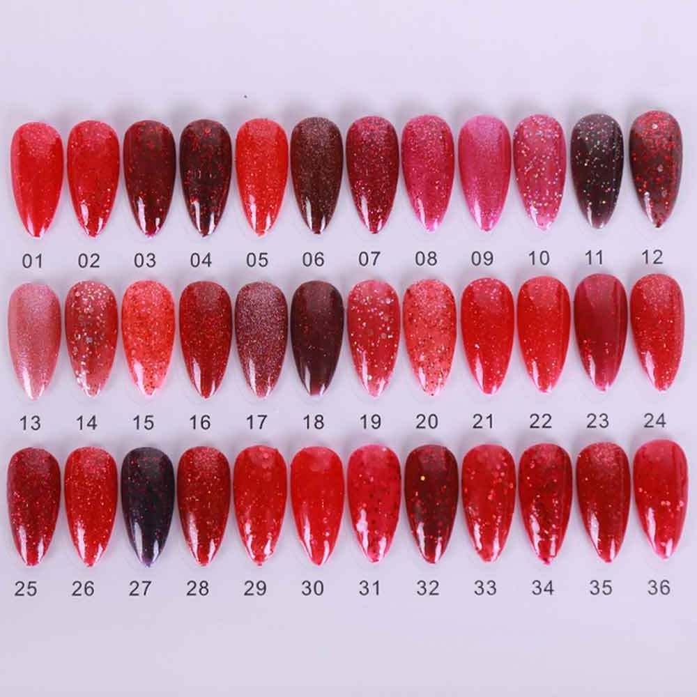 Red colours series gel nails polish Macena non toxic soak off nail gel private label gel polish