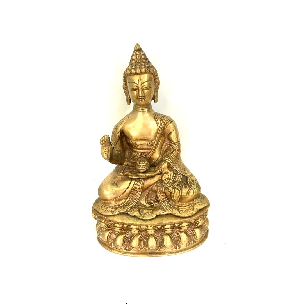 Factory Supply Antique Style Brass Gautam Buddha Statue for Religious Use for Worldwide Export from India