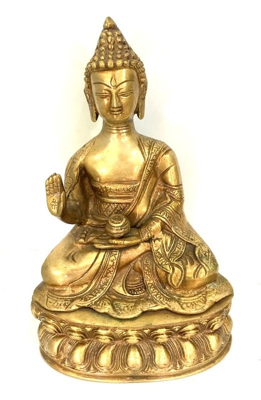 Factory Supply Antique Style Brass Gautam Buddha Statue for Religious Use for Worldwide Export from India