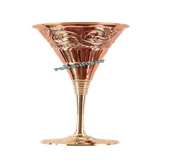 Most Selling Home and Bar Drinkware Use Pure Copper Wine Glass Available for Sale in Bulk from Indian Exporter