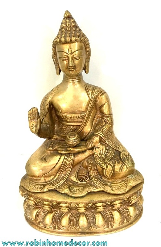 Factory Supply Antique Style Brass Gautam Buddha Statue for Religious Use for Worldwide Export from India