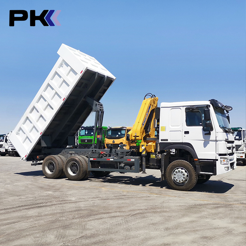 Sinotruck Howo 6x4 Dump Truck With Crane 20 ton China Mobile Truck Crane Price