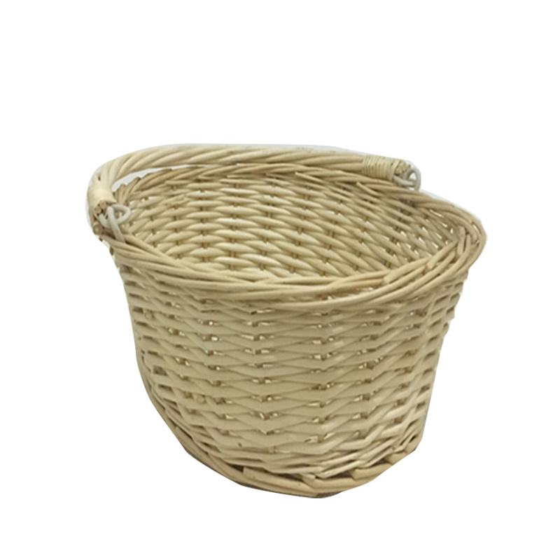 Willow Basket With Folding Handle Handmade Gift For Candy Easter Wicker Basket Craft Gift