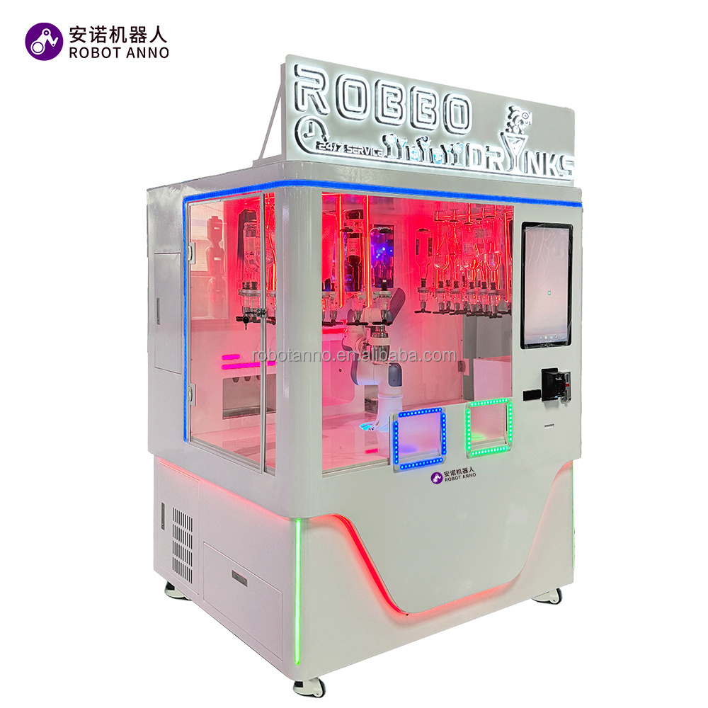 32 total bottles robot bartender vending machine with ice and soda dispenser machine